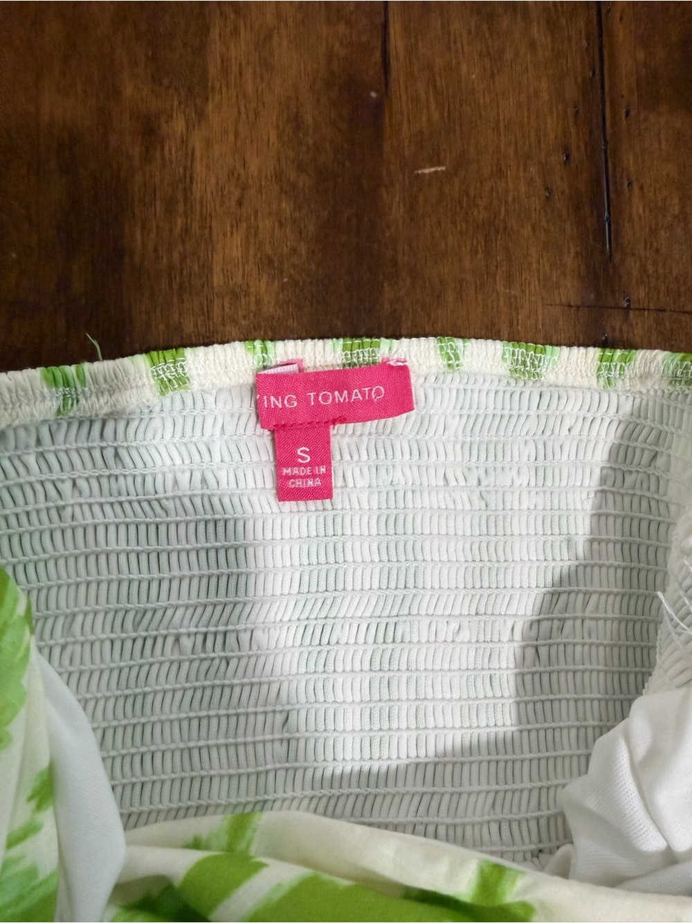 Flying Tomato Lime and White Strapless Ikat Maxi Dress - Picture 7 of 7